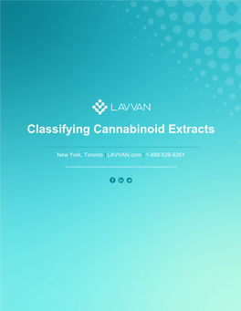 Classifying Cannabinoid Extracts