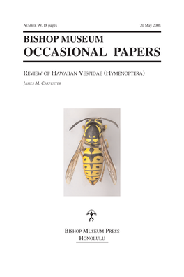 Review of the Hawaiian Vespidae (Hymenoptera)