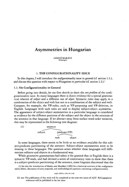 Asymmetries in Hungarian