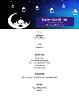 Menu Halal Bi Halal