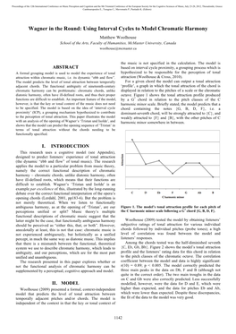 Wagner in the Round: Using Interval Cycles to Model Chromatic Harmony