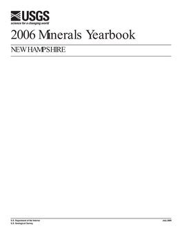 2006 Minerals Yearbook NEW HAMPSHIRE