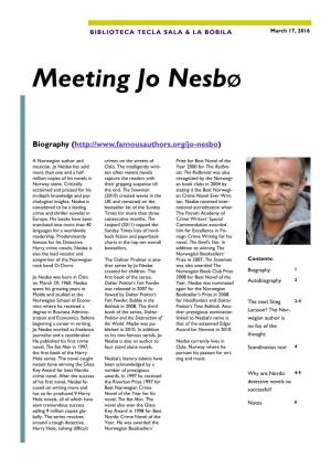 Meeting Jo Nesbø