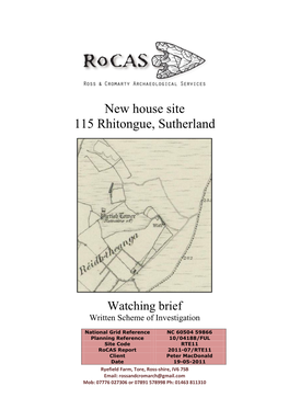 New House Site 115 Rhitongue, Sutherland