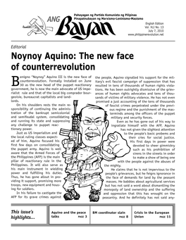 Noynoy Aquino: the New Face of Counterrevolution
