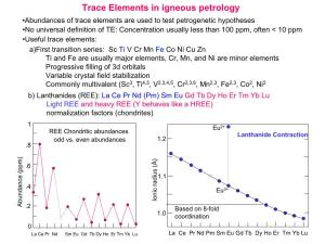 Trace Elements in Igneous Petrology