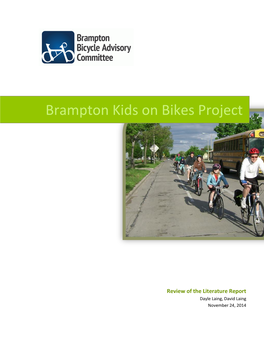2014 Brampton Kids on Bikes Literature Review