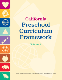 Preschool Curriculum Framework Volume 1