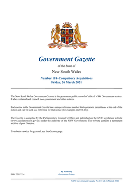 Government Gazette No 118 of Friday 26 March 2021