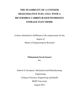 The Feasibility of a Unitised Regenerative Fuel Cell with a Reversible Carbon-Based Hydrogen