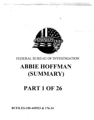 Abbie Hoffman Part 01 of 50