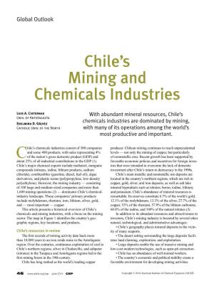 Chile's Mining and Chemicals Industries