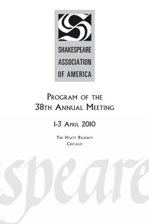 38Th Annual Meeting in Chicago, Illinois, 2010