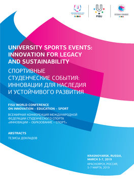University Sports Events: Innovation for Legacy and Sustainability Ǐǎǌǎǐǆǀǌǚǃø Ǐǐǒǂǃǌǖǃǐǉǆǃøǐǌƿǚǐǆ