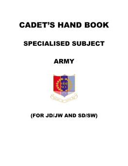 Download Cadet's Hand Book