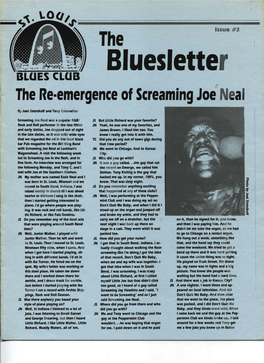 Bluesletter BLUES CLUB the Re-Emergence of Screaming Joe N Al