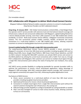 HGC Collaborates with Megaport to Deliver Multi-Cloud Connect Service