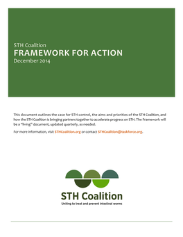 The STH Coalition, and How the STH Coalition Is Bringing Partners Together to Accelerate Progress on STH