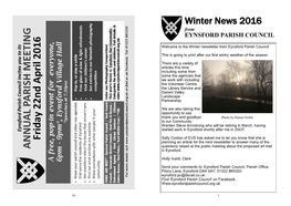 Winter News 2016 from EYNSFORD PARISH COUNCIL