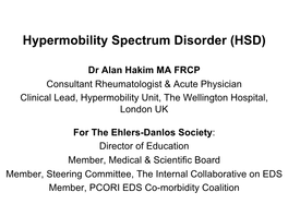 Hypermobility Spectrum Disorder (HSD)