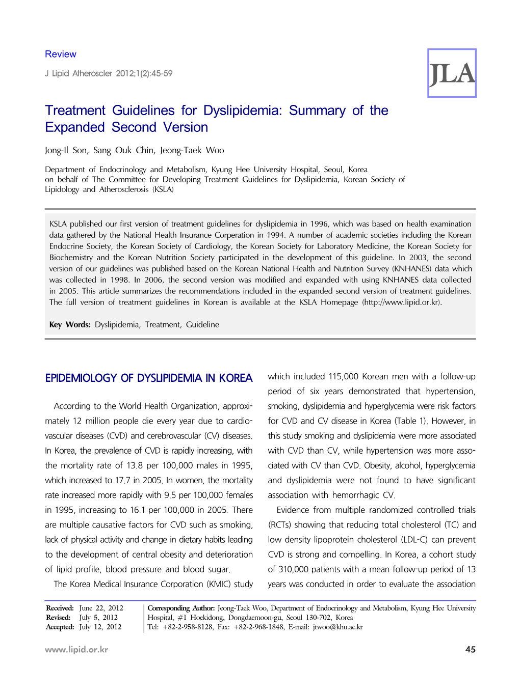 Treatment Guidelines For Dyslipidemia Summary Of The Expanded Second Version Docslib 1139