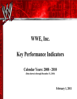 WWE, Inc. Key Performance Indicators