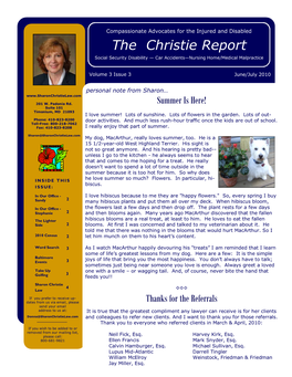 The Christie Report