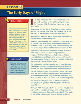 The Early Days of Flight