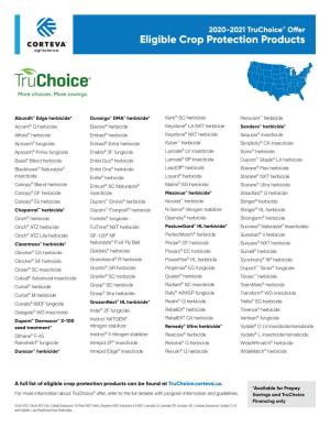 2020-2021 Truchoice® Offer Eligible Crop Protection Products