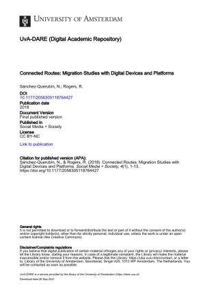 Migration Studies with Digital Devices and Platforms