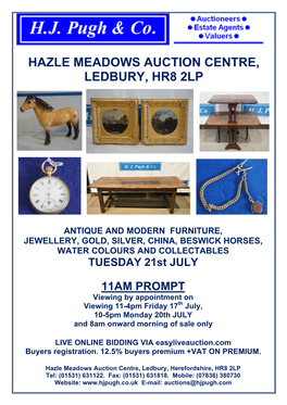 Hazle Meadows Auction Centre, Ledbury, Hr8 2Lp