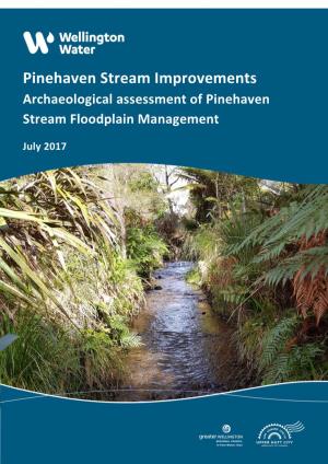 Pinehaven Stream Improvements Archaeological Assessment of Pinehaven Stream Floodplain Management