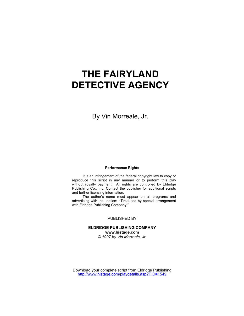 The Fairyland Detective Agency