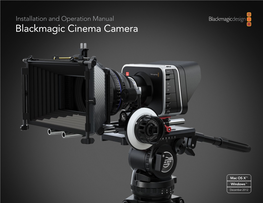 Blackmagic Cinema Camera