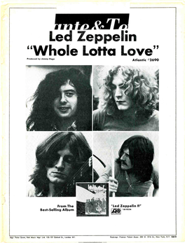 "Whole Lotta Love 7, Produced by Jimmy Page Atlantic #2690