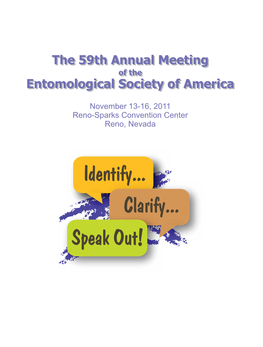 Entomology 2011 Program Book Available Online (PDF)