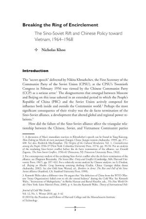 The Sino-Soviet Rift and Chinese Policy Toward Vietnam, 19641968