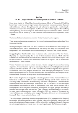 Preface JICA's Cooperation for the Development of Central Vietnam