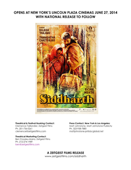 SIDDHARTH a Film by Richie Mehta
