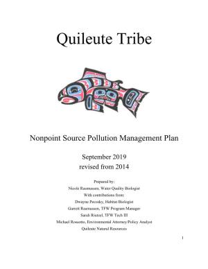 Nonpoint Source Pollution Management Plan in Quillayute Basin