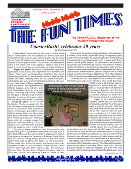 Coasterbash! Celebrates 20 Years by Bill Linkenheimer III Coasterbash! Celebrated Its 20Th Year in 2009