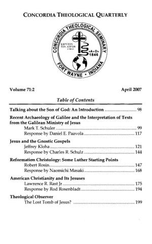 Reformation Christology: Some Luther Starting Points