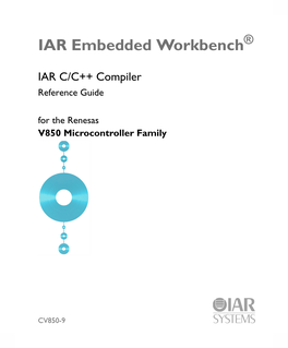 IAR C/C++ Compiler Reference Guide for V850