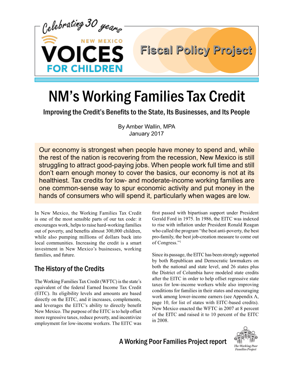 NM's Working Families Tax Credit