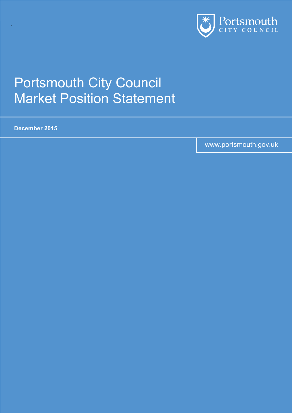 Portsmouth City Council Market Position Statement