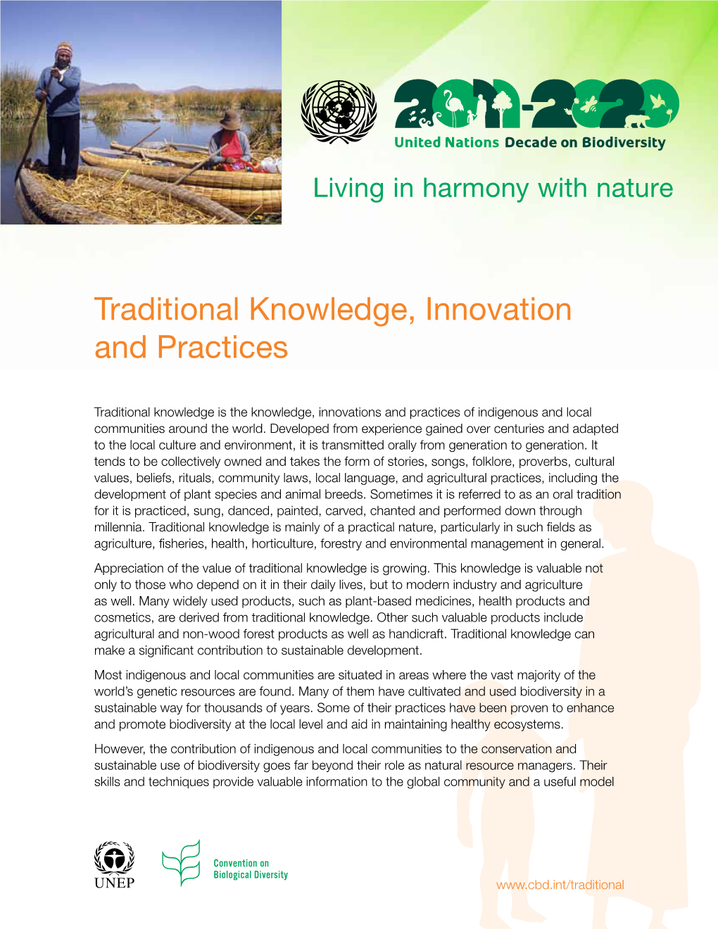 Traditional Knowledge, Innovation and Practices