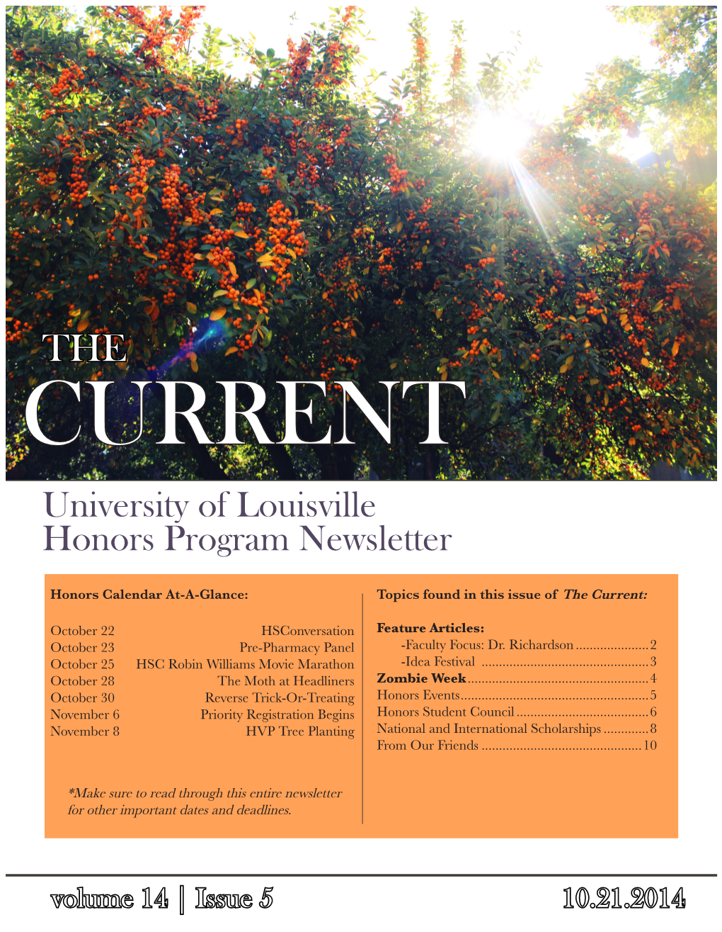 University of Louisville Honors Program Newsletter