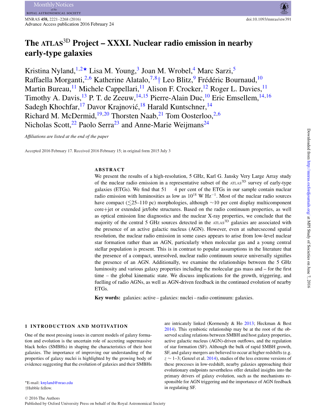 XXXI. Nuclear Radio Emission in Nearby Early-Type Galaxies