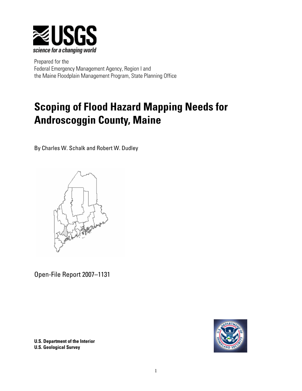 Scoping of Flood Hazard Mapping Needs for Androscoggin County, Maine