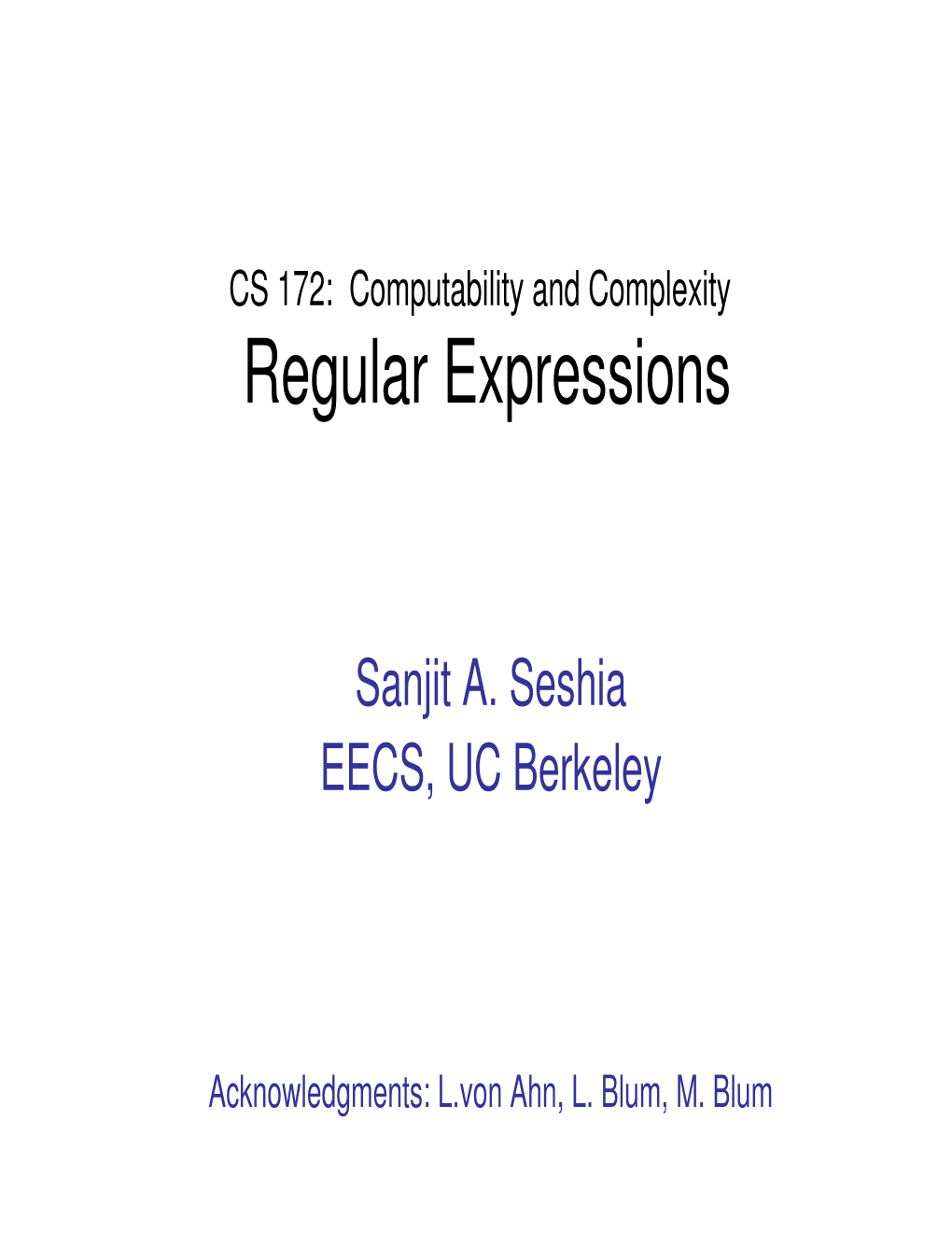 Regular Expressions